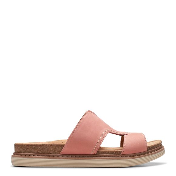 NWT Clarks Women’s Arwell Walk Flat Sandal Peach Nubuck Size 6.5 - Picture 3 of 6